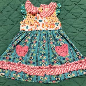 Adorable Matilda Jane dress colorful with ruffles